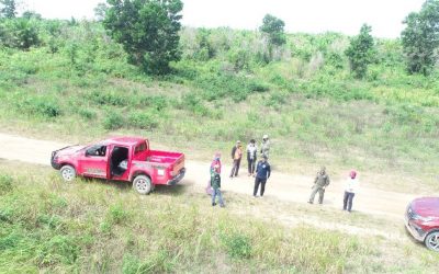 Tim SJB Survey Calon Lokasi Demplot SJB di Desa Pangkut, Kabupaten Kotawaringin Barat